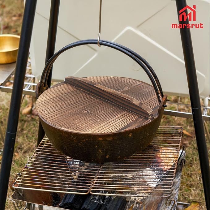 Wooden Wok Lid, 26cm/10inch Diameter, Cover Lids for Pot Pan, Cast Iron Wok, with Large Handle, Natural Wood for Anti-Hot, Anti-Spillover, Stir Fry Pan, Lightweight Handcrafted Kitchen Accessory Tool