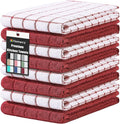 Homaxy Large Premium Cotton Kitchen Towels 16"x 28", 8 Pack, Rust | Natural Ring Spun 390 GSM Dish Towels, Super Absorbent Terry Kitchen Hand Towels, Soft Tea Towels with Hanging Loop