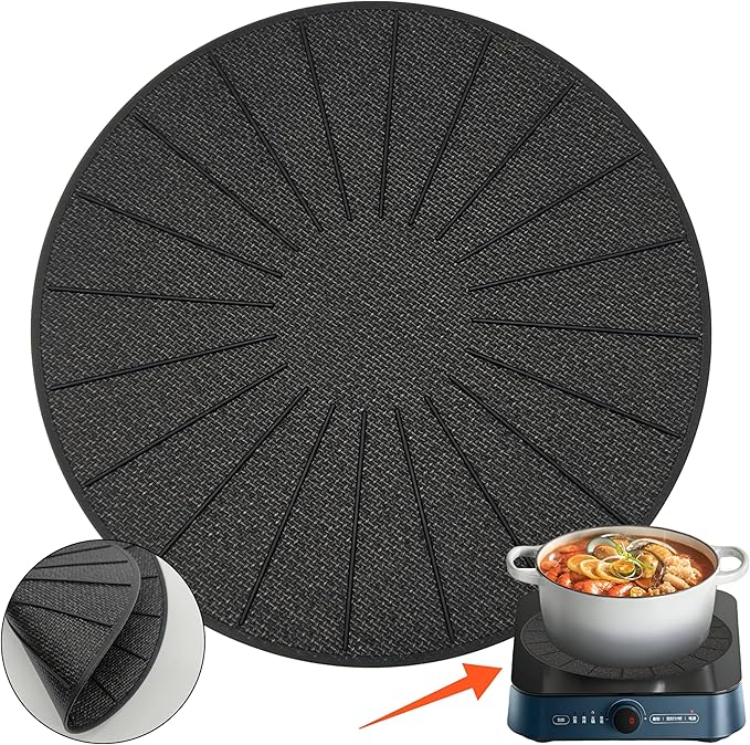 LUPA GLOBAL Induction Cooktop Protector - Induction Cooktop Silicone Stove Top Mat - Anti-Slip Mats to Keep Pots Stable and Protect Surfaces from Scratches (Extra Small - 6.2 Inches)