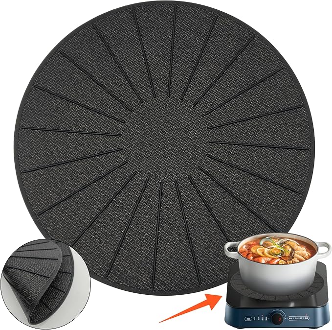 LUPA GLOBAL Induction Cooktop Protector - Induction Cooktop Silicone Stove Top Mat - Anti-Slip Mats to Keep Pots Stable and Protect Surfaces from Scratches (Small - 7.8 Inches)