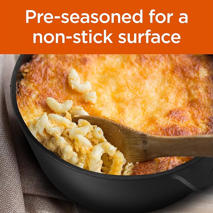 Commercial Chef 2-in-1 5-Qt. Dutch Oven, 10.25-Inch Skillet Lid, CHFL508 | Pre-Seasoned Cast Iron, Works on All Cooktops Including Induction, Outdoor Cookware for Campfires or Grills