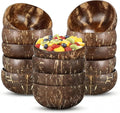 Jungle Culture 14 Pcs Bulk Coconut Bowls • Large 13–14 cm / 5.3-5.9" Natural Coconut Shell Bowls for Acai, Salads, Dessert, Smoothies • Wedding & Party Event Tableware • Eco Reusable