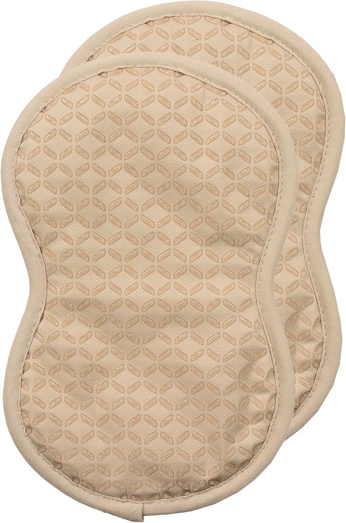 All-Clad Premium Pot Holder: Heat Resistant up to 500 Degrees - 100% Cotton, 10"x8" Hot Pad for Kitchen and Barbecue, 2-Pack, Toast