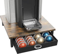 Deco Brothers Vertuo Pod Holder Drawer, Fits 24 Large or 48 Small Capsules | Compatible with Nespresso Pods, Rustic Brown