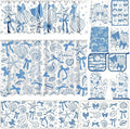 13 Pcs Beach Kitchen Decor Set 3 Seashell Kitchen Curtains Valance 2 Blue Bow Rugs and Mats 4 Coastal Hand Towels 2 Pot Holders 2 Oven Mitts for Summer Home Decor Cooking Grilling Housewarming Gift