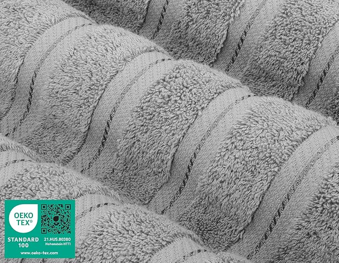 American Soft Linen 100% Cotton Luxury Turkish Towels, 6 Piece Towel Set | Soft Absorbent Quick Dry OEKO Tex Standard 100 Certificated Durable Machine Washable Premium Hotel Quality