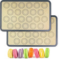 HOOMIL Macaron Silicone Baking Mats, 15 x 10 Inch, 2 Pack, Nonstick | Jelly Roll Size, Food-Safe, BPA Free, Dishwasher Safe, Dual-Circle Guidelines Baking Sheets, Fits Jelly Roll Pan