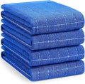 Homaxy 100% Cotton Terry Kitchen Towels, Large 4 Pack, Blueberry | Ultra Soft and Absorbent Dish Towels for Kitchen, Suitable for Drying and Washing Dishes