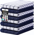 Homaxy Large Premium Cotton Kitchen Towels 16"x 28", 8 Pack, Dusty Blue | Natural Ring Spun 390 GSM Dish Towels, Super Absorbent Terry Kitchen Hand Towels, Soft Tea Towels with Hanging Loop