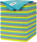 Microfiber Cleaning Cloth - Pack of 24, Multi-Functional Cleaning Towels, Size: 12 x 16 in, Highly Absorbent Cleaning Rags, Lint-Free, Streak-Free Cleaning Cloths for Car Kitchen Home Office