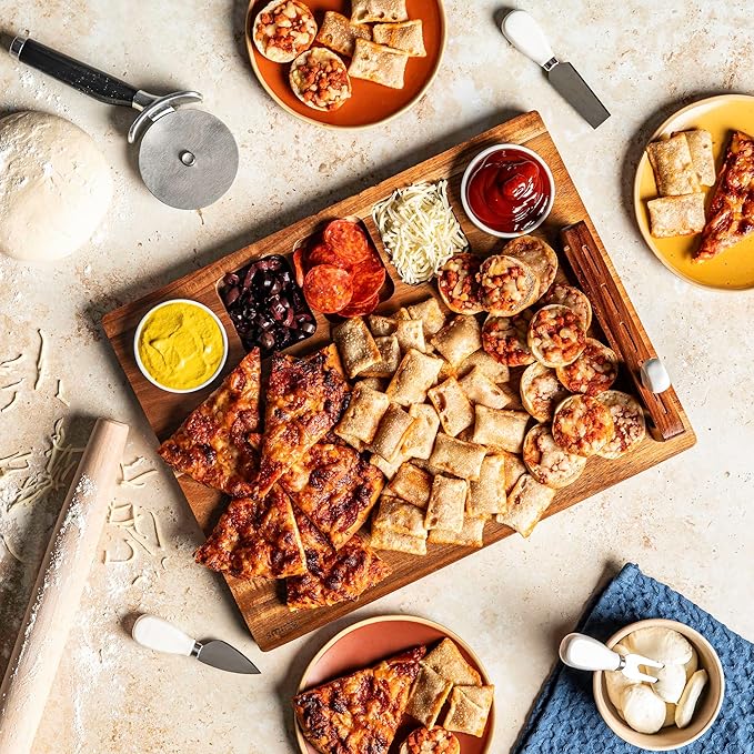 SMIRLY Charcuterie Board Set with Serving Accessories, Large Acacia | Housewarming and Wedding Gift for Women, Perfect for Movie Nights, Gatherings and Serving Cheese, Fruits and Snacks