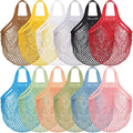 Shappy 12 Pack Reusable Mesh Grocery Bags Large Crochet Market Bag Cotton Kitchen Tote for Fruit Vegetable Storage