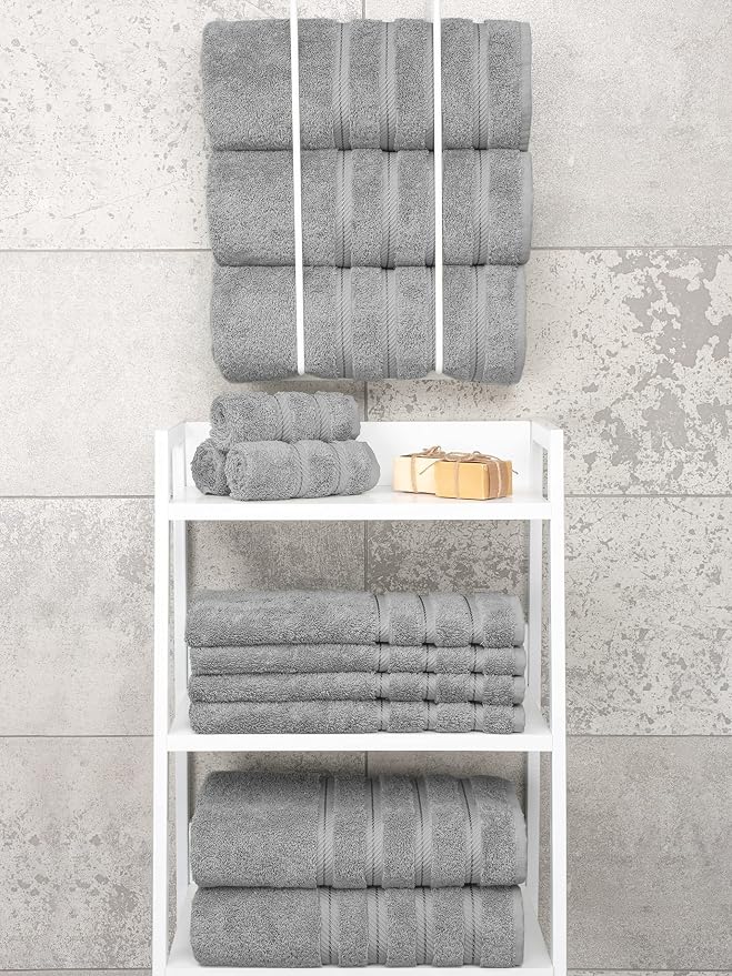 American Soft Linen 100% Cotton Luxury Turkish Towels, 4 PC Bath Towel Set | Soft Absorbent Quick Dry OEKO Tex Standard 100 Certificated Durable Machine Washable Premium Hotel Quality