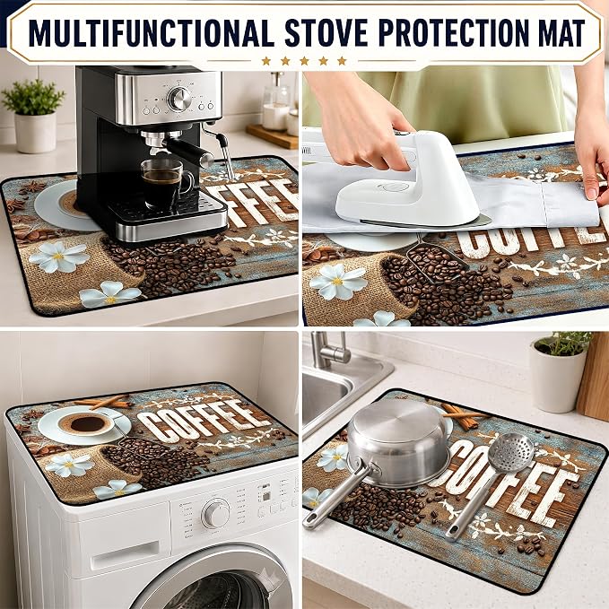 Stove Top Covers with A Non-slip Rubber Coating | protect Your Stove from Scratches, Extend Countertop Space, and Add A Classic Kitchen Touch