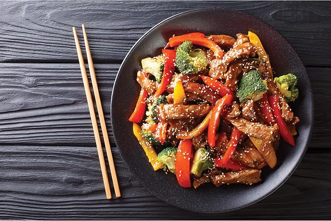 Helen's Asian Kitchen Carbon Steel Mini Wok, 8-Inch, Flat Bottom Chinese Stir Fry Pan With Rubberwood Handle For Single-Serve Stir Fry, Fried Rice, Noodles, And Asian Cooking