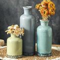 Ceramic Vase Set of 3, Flower Vases Home Decor, Neutral Pottery Rustic Farmhouse Decorative Vases Modern Decor for Table Mantel Entryway Bookshelf Living Room Kitchen Bedroom - Multicolor