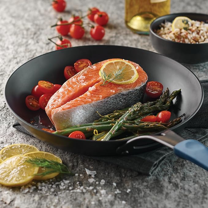 Tramontina Carbon Steel 12-Inch Large Frying Pan with Silicone Grip | Naturally Non Stick Skillet, Oven Safe