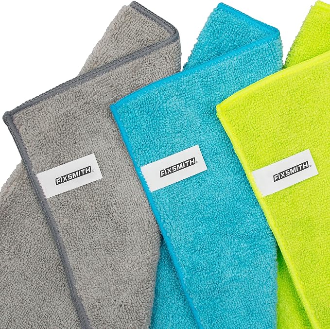 Microfiber Cleaning Cloth - Pack of 8, Size: 12 x 16 in, Multi-Functional Cleaning Towels, Highly Absorbent Cleaning Rags, Lint-Free, Streak-Free Cleaning Cloths for Car Kitchen Home