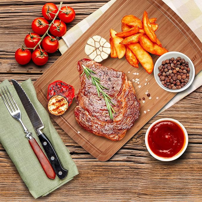 GAOMON 30 x 20 In Extra Large Bamboo Wood Cutting for Kitchen, Large Chopping Board, Stove Top Cover, Protector Board, Butcher Block, Charcuterie Board, Over the Sink Cutting Boards