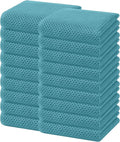 Homaxy 100% Cotton Waffle Weave Kitchen Dish Towels 18-Pack, Lake Blue | 13 x 28 Inches, Ultra Soft Absorbent Dish Towels, Quick Drying Cleaning Towels