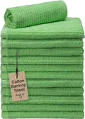 Textila Bar Mop Towels - 16x19 Inches - Pack of 12 - Apple Green - Cotton Dish Cloths & Cleaning Towels for Kitchen, Bar, Restaurant, Household Use – Absorbent, Durable, Reusable