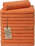 Textila Bar Mop Towels 16x19 Inch – Terra – Pack of 10, Cotton Dish Cloths & Cleaning Towels for Kitchen, Bar, Restaurant, Household Use – Absorbent, Durable, Reusable