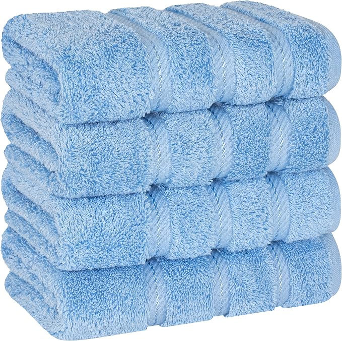 American Soft Linen 100% Cotton Luxury Turkish Towels, 4 PC Hand Towel Set | Soft Absorbent Quick Dry OEKO Tex Standard 100 Certificated Durable Machine Washable Premium Hotel Quality