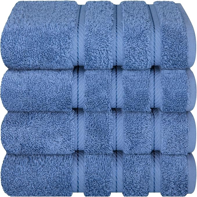 American Soft Linen 100% Cotton Luxury Turkish Towels, 4 PC Hand Towel Set | Soft Absorbent Quick Dry OEKO Tex Standard 100 Certificated Durable Machine Washable Premium Hotel Quality