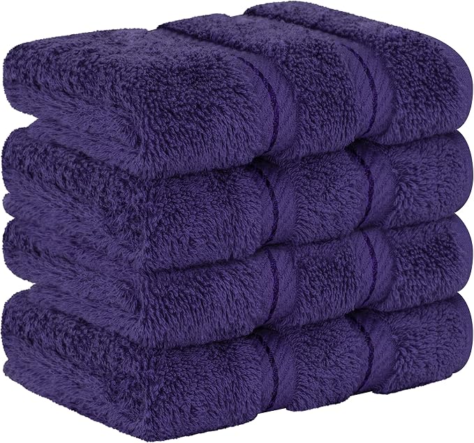 American Soft Linen 100% Cotton Luxury Turkish Towels, 4 PC Washcloth Set | Soft Absorbent Quick Dry OEKO Tex Standard 100 Certificated Durable Machine Washable Premium Hotel Quality