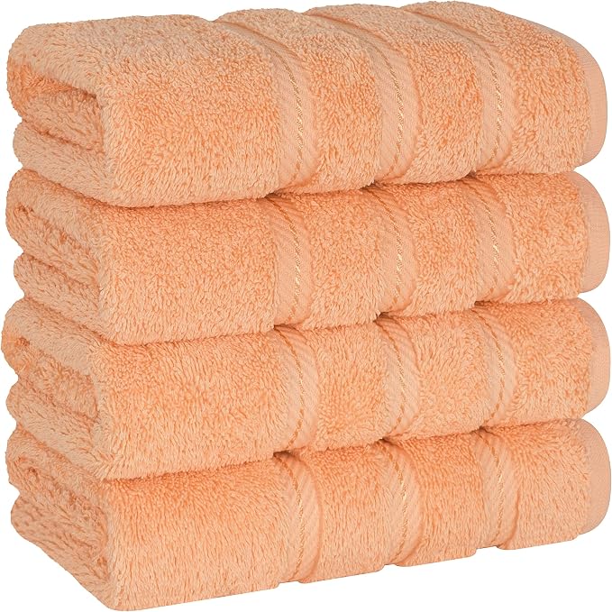 American Soft Linen 100% Cotton Luxury Turkish Towels, 4 PC Hand Towel Set | Soft Absorbent Quick Dry OEKO Tex Standard 100 Certificated Durable Machine Washable Premium Hotel Quality