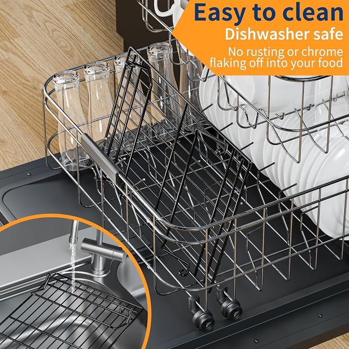 4PCS Cooling Racks for Cooking and Baking, Collapsible 4 Tiers 10"X16" Cool Batches of Cookies, Non-Stick & BPA-Free, Oven and Dishwasher Safe (Black-201)