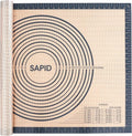 Sapid Thick Silicone Pastry Mat Baking Dough Rolling Extra Large 20" x 28" | Non-slip with Measurements for Non-stick Dough Rolling, Pie Crust, Kneading Mats, Countertop, Placement Mats (Gray)