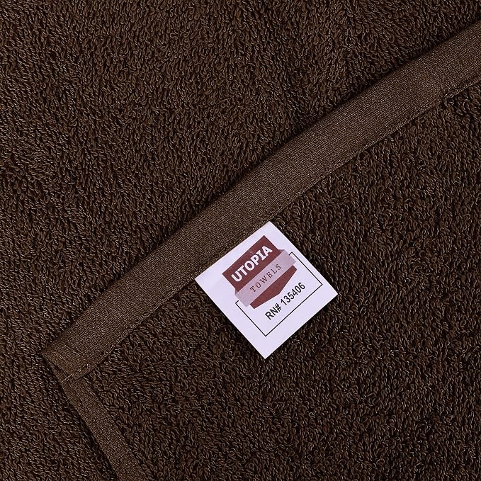 Utopia Towels Kitchen Bar Mops, Pack of 36, 16 by 19 Inches, 100% Cotton Super Absorbent Brown Towels, Multi-Purpose Cleaning Towels for Home and Kitchen Bars