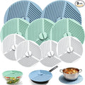 Silicone Lids for Bowls,Pot Holders - 9-Pack Kitchen hot Pads & Microwave Splatter Cover Food Storage Universal Multi-Use Lid & Trivet Mats for Pans,Plates,Cups Heat Resistant Dishwasher Safe