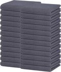 Homaxy 100% Cotton Waffle Weave Kitchen Dish Towels 24-Pack, Dark Grey | 13 x 28 Inches, Ultra Soft Absorbent Dish Towels, Quick Drying Cleaning Towels