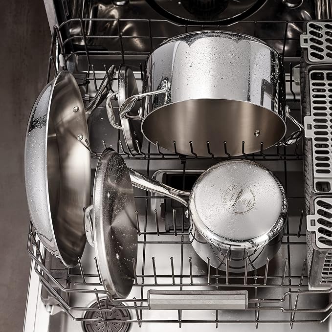 Tramontina Signature Tri-Ply Clad Stainless Steel 3-Quart Sauce Pan | Induction-Ready, Dishwasher-Safe, NSF-Certified, Made in Brazil
