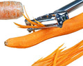 Julienne Vegetable Peeler, Cutter and Slicer is Perfect for Making Potato, Carrot, Zucchini or Butternut Squash Noodles. Amazing Peeler Includes a Free Cleaning Brush and has a Dual Blade Feature. Enhance Your Kitchen Experience Now!