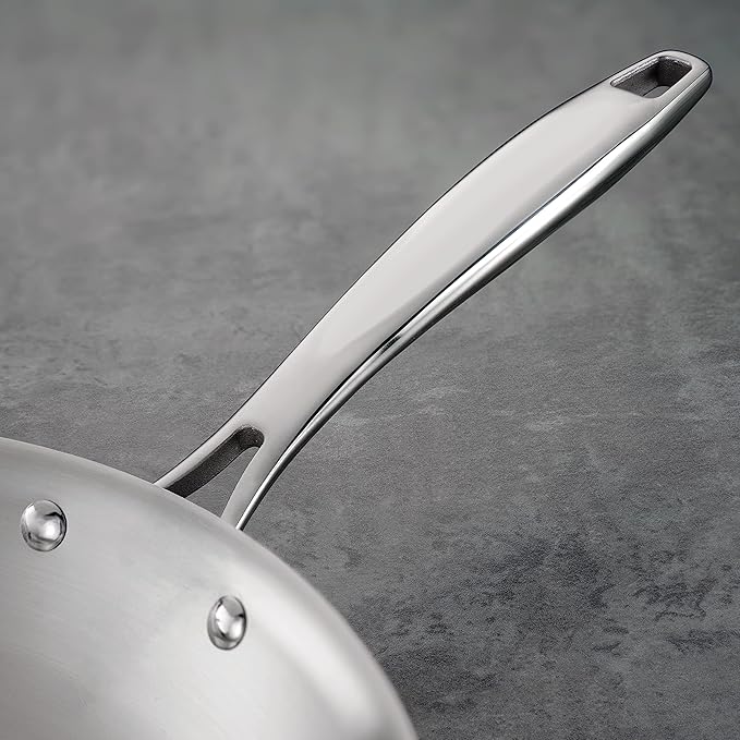 Tramontina Signature Tri-Ply Clad Stainless Steel 10-Inch Frying Pan | Induction-Ready Skillet, Dishwasher-Safe, NSF-Certified