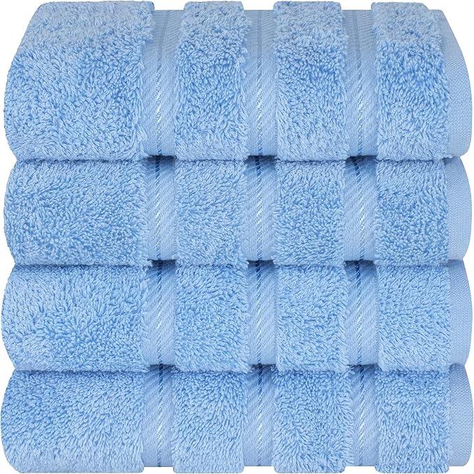 American Soft Linen 100% Cotton Luxury Turkish Towels, 4 PC Hand Towel Set | Soft Absorbent Quick Dry OEKO Tex Standard 100 Certificated Durable Machine Washable Premium Hotel Quality