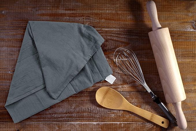 Utopia Kitchen Light Grey Flour Sack Towels [6 Pack-28 x 28 in] 100% Cotton | Tea Towels for Cleaning & Drying - Highly Absorbent Kitchen Dish Cloth