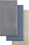 Mordimy Premium Large Cotton Kitchen Towels (18"x 28", 3 Pack), Multicolor | 100% Ring Spun Cotton, Super Absorbent, 380 GSM, Flat & Terry, Soft, Hanging Loop Dish Towels