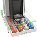 Deco Brothers Tempered Glass Vertuo Pod Holder, Fits 28 Large/56 Small Pods | Compatible with Nespresso Capsule, White