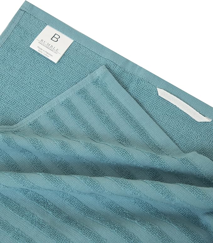 Premium Kitchen Towels 6 Pack 100% Cotton, 20"x28" Dish Towels - Aqua | Large Flat & Terry Kitchen Linen Set with Hanging Loops, Highly Absorbent for Washing and Drying Dishes