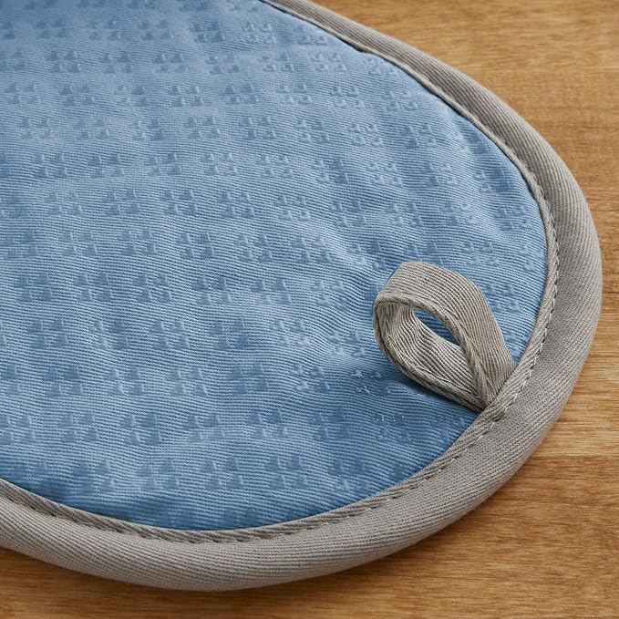 KitchenAid Asteroid Pot Holder 2-Pack Set, Blue Velvet, 6.5"x10"