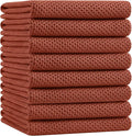Homaxy 100% Cotton Oversized Waffle Weave Kitchen Towels 8-Pack, Rust | 20 x 28 Inches, Ultra Soft Absorbent Dish Towels, Quick Drying Large Cleaning Towels