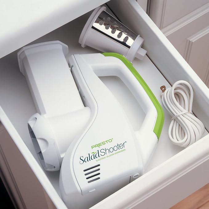 Presto Salad Shooter Electric Slicer/Shredder,White (Pack of 2)