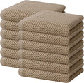 Homaxy 100% Cotton Waffle Weave Kitchen Dish Towels 12-Pack, Tan | 13 x 28 Inches, Ultra Soft Absorbent Dish Towels, Quick Drying Cleaning Towels
