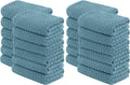 Super Absorbent Kitchen Towels 24 Pack - Premium 100% Cotton Kitchen Towels, 450GSM Thick Machine Washable Aqua Dish Towels for Kitchen Drying, Cleaning, Dobby Weave, Unmatched Quality