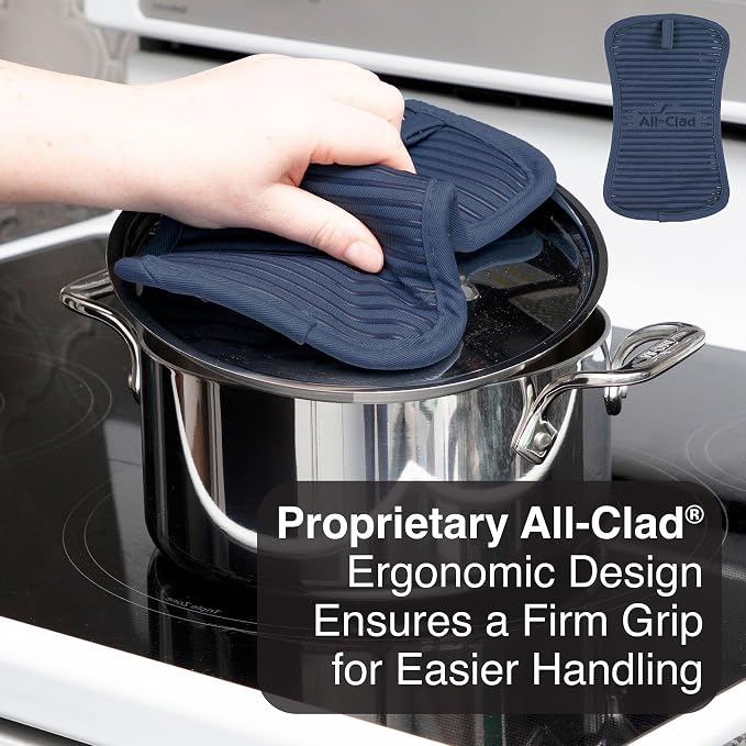 All-Clad Premium Pot Holder & Hot Pad: Heat Resistant to 500 Degrees - 100% Cotton, 10"x6.25" Hot Pad for Kitchen and Barbeque, (1-Pack)