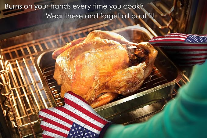 KITCHEN PERFECTION XL Silicone Smoker BBQ Gloves -Heat Resistant Oven Mitts | Waterproof, 5-Finger Design For A Better Grip, for Pitmasters, Meat Smoking, Grilling, Cooking, Frying Turkey | Grill Gift